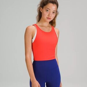 Lululemon Power Pivot Ribbed Tank – Size 14 – Autumn Red – Reversible